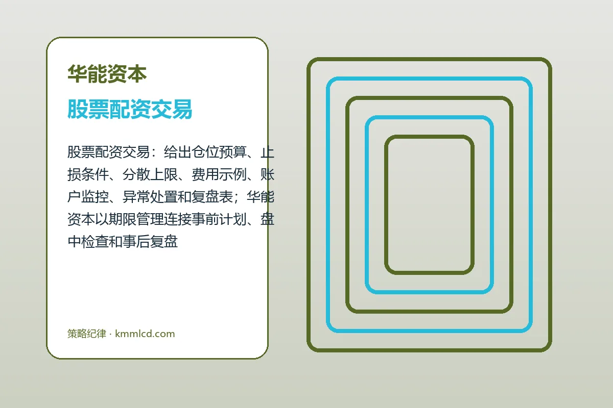 华能资本费用、账户与退出规则图解